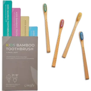 Bamboo Kids Toothbrush (Set of 4)