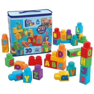 MEGA BLOKS Fisher-Price ABC Toddler Blocks Building Toy