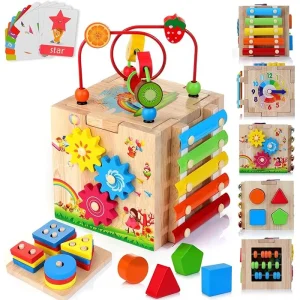 Wooden Kids Baby Activity Cube